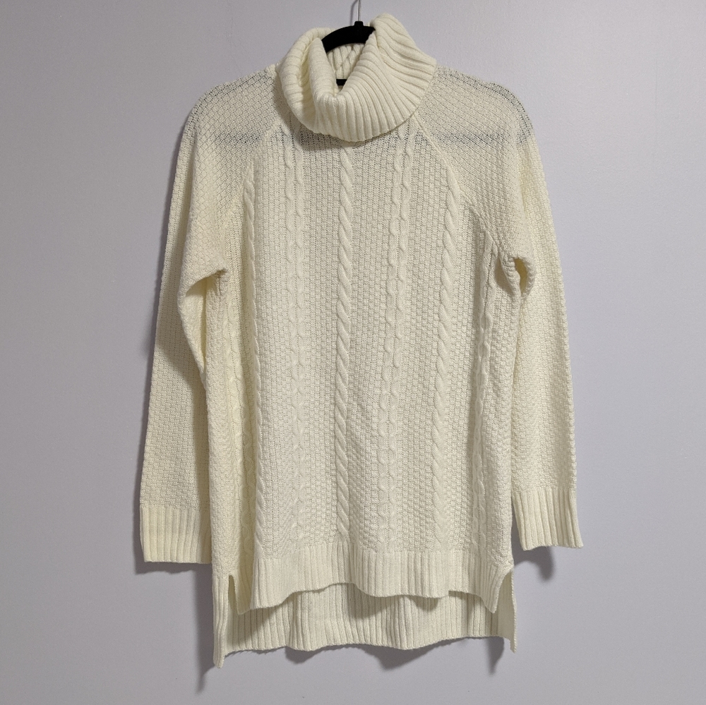 Faded Glory Cowl Neck Cable Knit Sweater